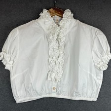 Dirndl Blouse Germany Bavarian Top Trachten Octoberfest Folk Festival Size 48/XL