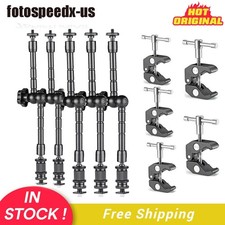US 5Pcs 11in Articulating Magic Arm Super Clamp Clip For LED Video Light Monitor