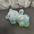 Fenton Glass Bear Figurine - Inspirations French Opal - Those Who Love The Lord