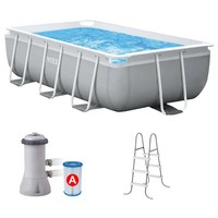 Intex 26784 Prism Frame Rectangular Pool Swimming Pool 300X175X80Cm Pumpe Leiter