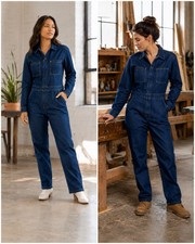 Lee Union Alls Women Coveralls L Denim Jumpsuit Utility Workwear NWT Boilersuit