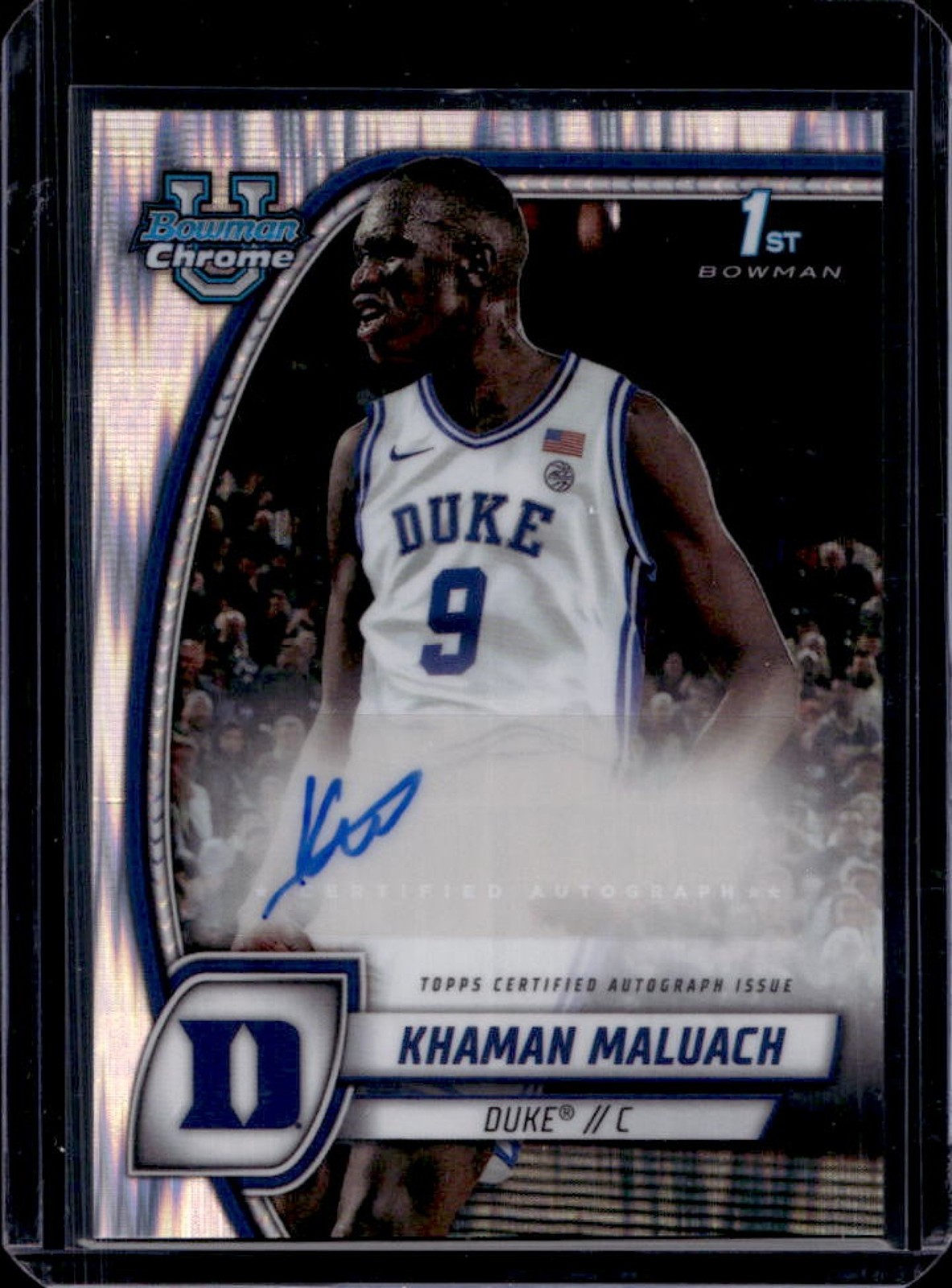 2024-25 Bowman Chrome U Khaman Maluach Prospect Auto Stealth Refractor #46