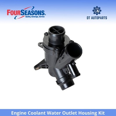 For Jaguar F-Pace - Engine Coolant Water Outlet Housing Kit Four Seasons 5.0L V8
