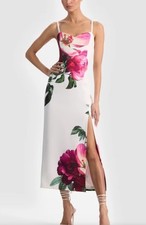Alice + Olivia Nina Off White Empress Bloom Midi Dress Sz 8 NWT