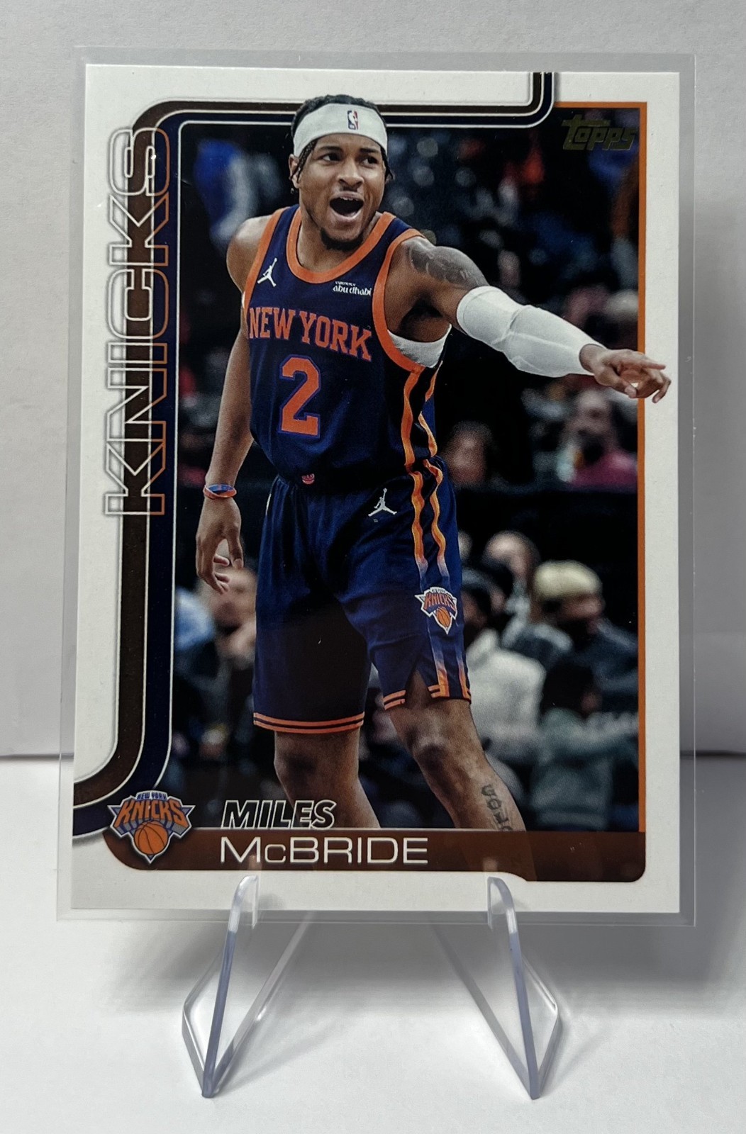 2025-26 Topps #17 Miles McBride Golden Mirror Variation SSP!