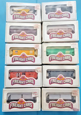 Lot of 10 Bachmann N Scale Train Freight Cars Mixed Roads w/ Boxes Used - S01c