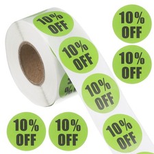 2000Pcs 1 Inch Price Stickers Round Sale Signs Price Marker Sticker, Green