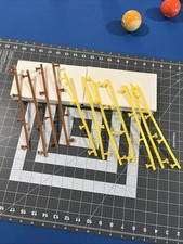 VTG TYCO Slot Car Guard Rails 9 7 Yellow 4 Brown HO Scale - 11 Total