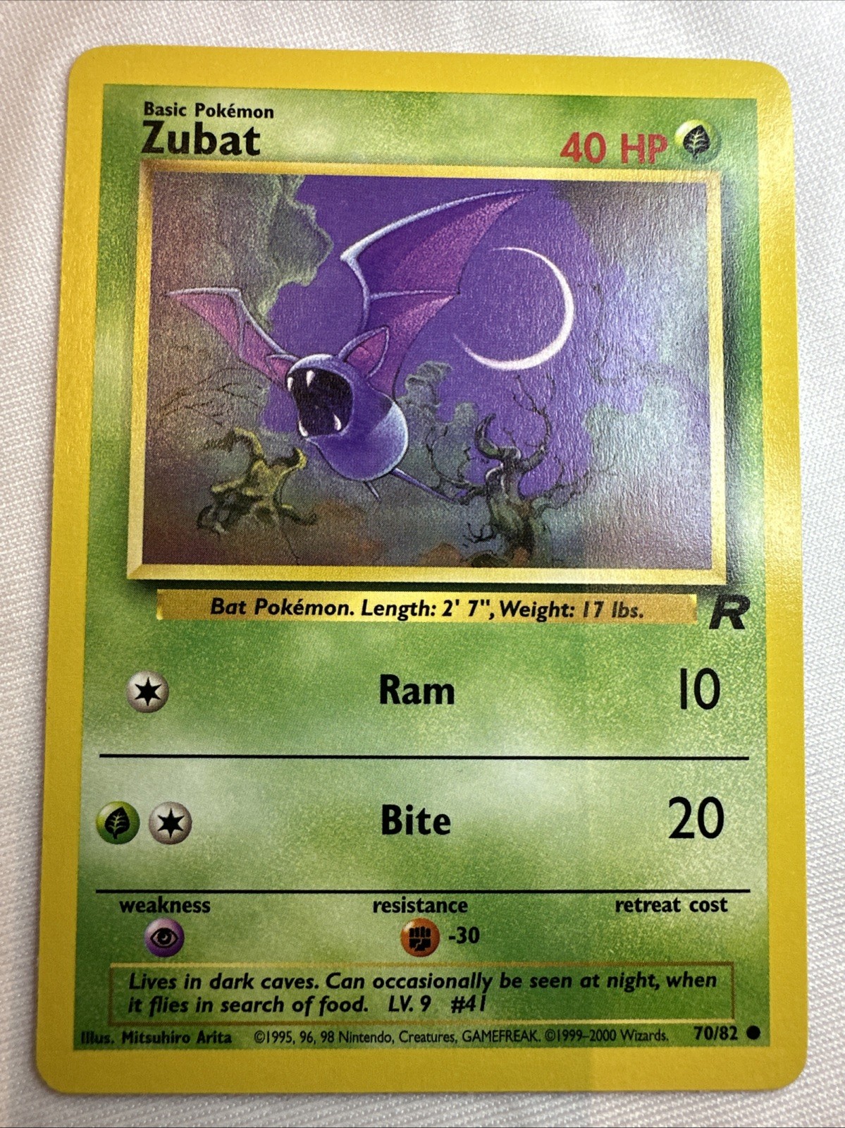 Pokémon TCG - Team Rocket Unlimited 70/82 Zubat Common - NM