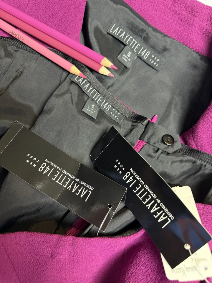 NUEVO $696 Lafayette 148 NY Falda Traje Talla 16 Conjunto de Dos Piezas por Edward Wilkerson Foto 2 de 4