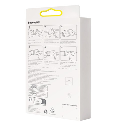 Zestaw 2x folia ochronna Baseus NanoCrystal do Apple Watch 7/8/9 45mm + zestaw m - Zdjęcie 6 z 8