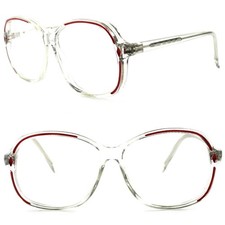 True Vintage Fashion Stylish Transparent Red Womens 1.00 Round Reading Glasses
