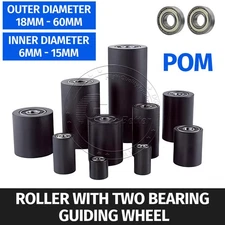 POM Roller With Two Bearing Guiding Wheel Flat Belt Idler Nylon Pulley Mute