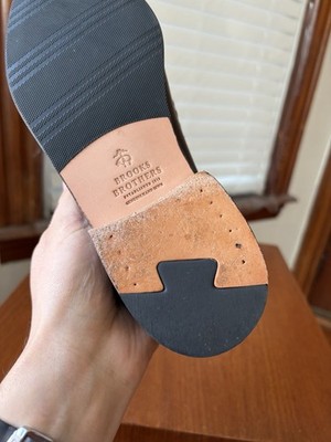 WORN 1x | ALLEN EDMONDS BROOKS BROTHERS 8D TARTAN BROWN PENNY