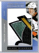 Trevor Zegras 2021-22 UD Black Diamond Team Logo Jumbos Rookie #RTL-TZ *ML*