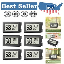 6 Pack Mini Hygrometer Indoor Humidity Meter, Small Digital Thermometer Humidity