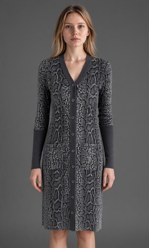 Jean Paul Gaultier, Abito JEAN PAUL GAULTIER vintage maglia stampa pitone XS grigio stampa serpente Italia