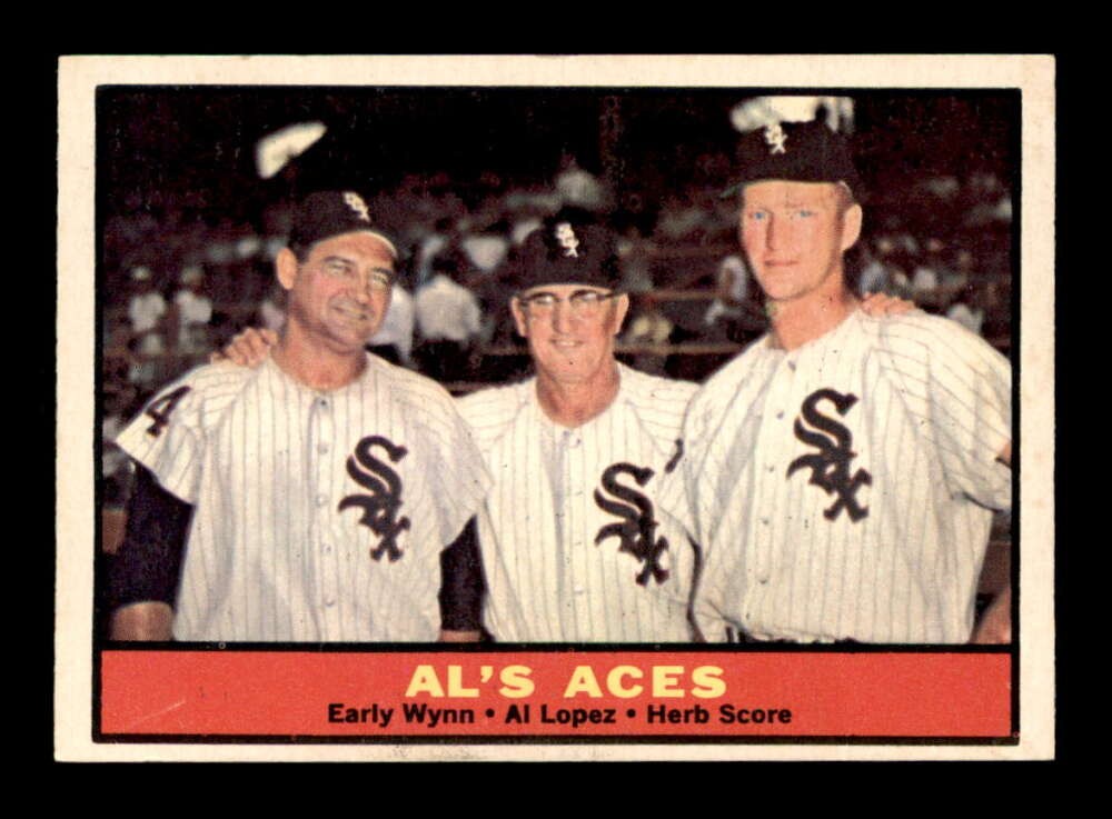 1961 Topps #337 Al Lopez/Herb Score/Early Wynn Al s Aces NM X3435066