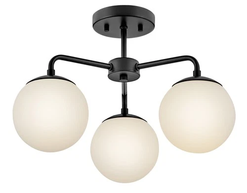 Lark 84203 Julep 3 Light 20"W Semi-Flush Ceiling Fixture - Black - Picture 7 of 7
