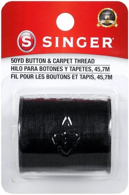 Singer Notions 67110 Button & Carpet Thread 50yd-Black