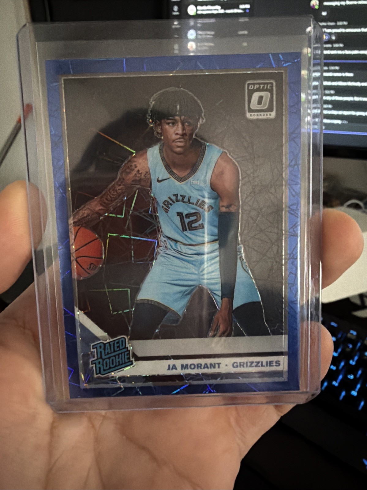 2019-20 Donruss Optic #168 Ja Morant Blue Velocity Rookie Memphis Grizzlies