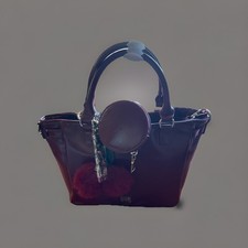 New Madden NYC Burgundy Satchel Detachable Strap Cherry Bag Charm Accessories