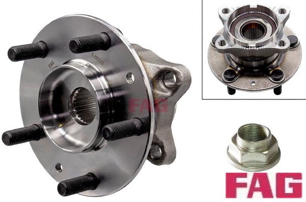 FAG 713615920 Radlagersatz Radlager Satz Hinterachse Hinten FüR Mazda-image
