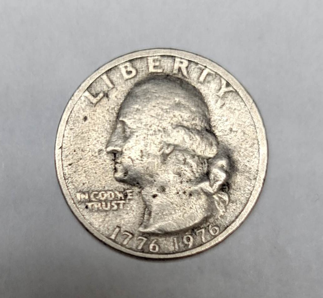 1776-1976 US Bicentennial Quarter PONYTAIL OBV ERRORS & FLAMES on