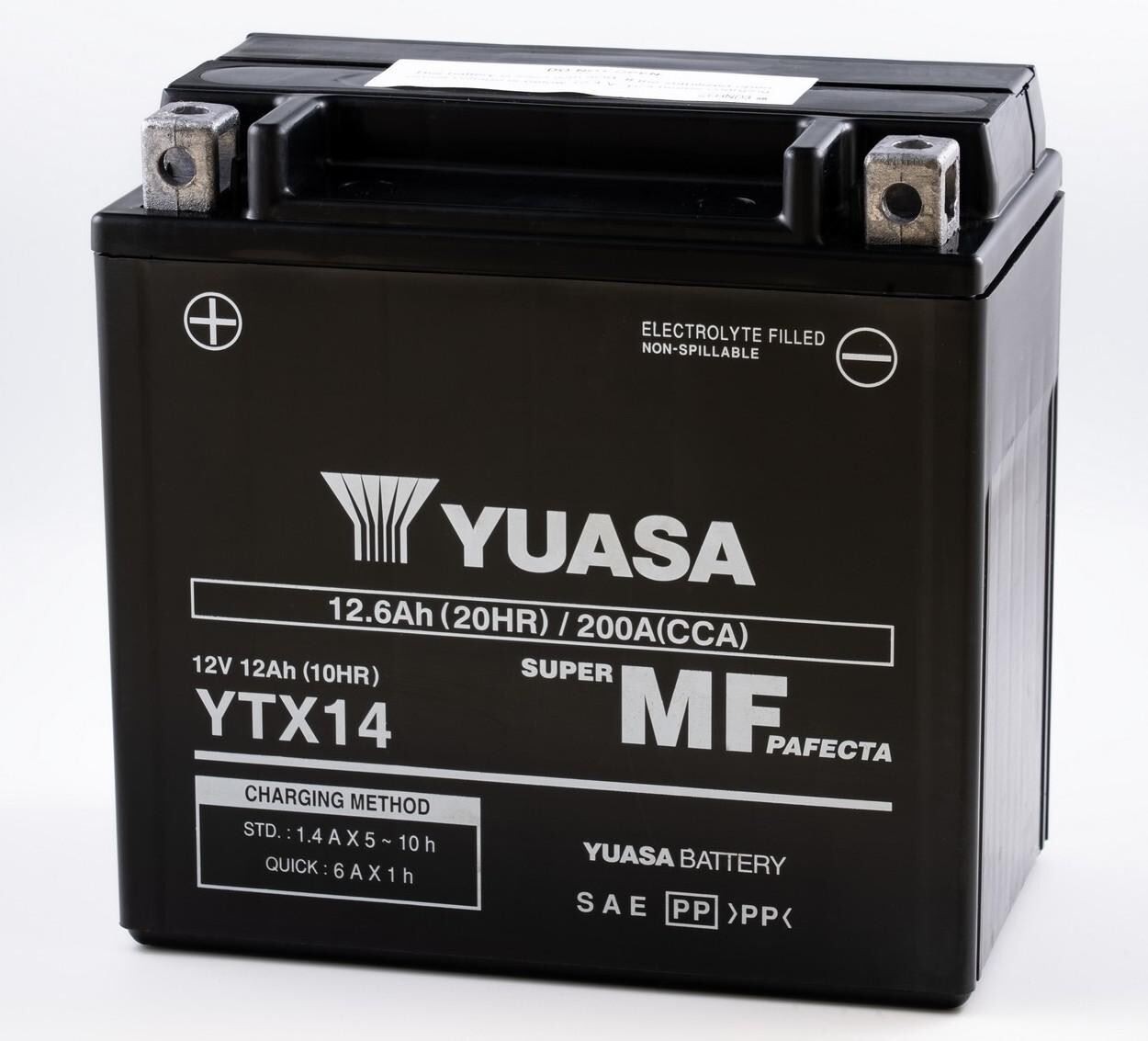 Fits Yamaha Thunderace YZF 1000R 1996 - 2001 Yuasa Bike Battery YTX14 Precharged
