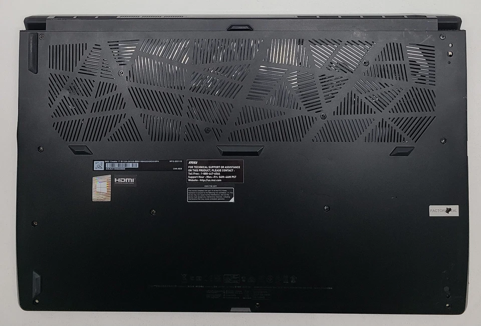 Portátil MSI Creator 17 B11UH Intel i9-11900H 32 GB Ram GeForce RXT SIN HD/OS (FL) Foto 4 de 4