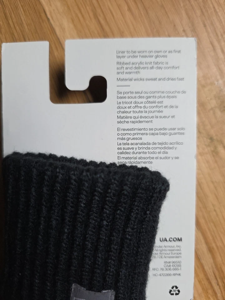 Luvas Under Armour Halftime novas com etiquetas, P/M, pretas (varejo $22) - Imagem 4 de 4