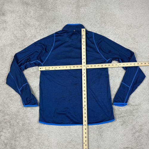 Nike Dri-FIT Langarm 1/4 Reißverschluss Shirt Herren Large blau Wollmischung Laufoberteil - Bild 10 von 13