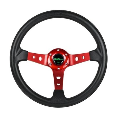Universal Racing Steering Wheel,Drifting Deep Dish Steering Wheel Red