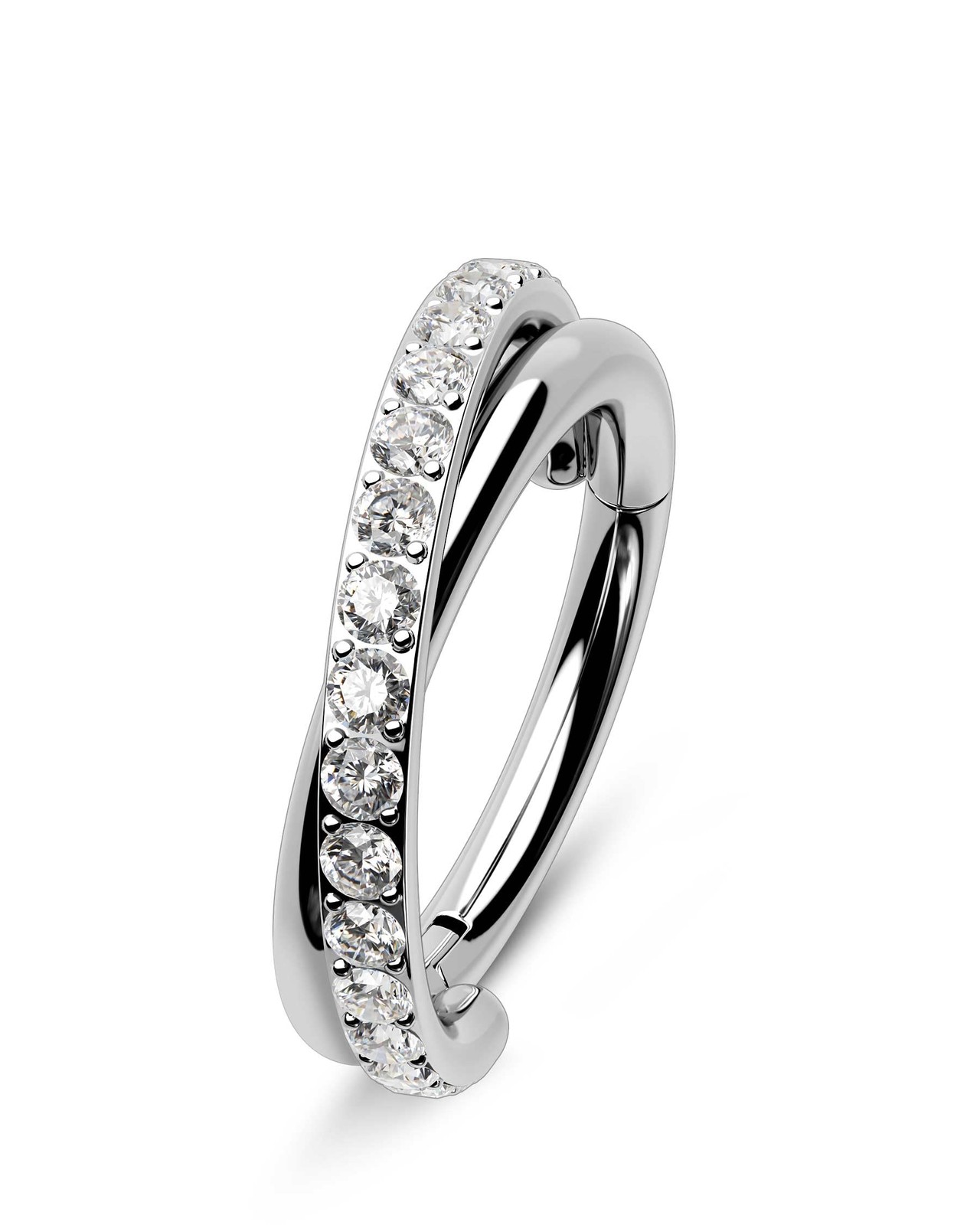 Piercing nez anneau double row en titane G23 pour femme et homme 16G 18G 20G
