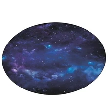 [Purple Starry Sky Printed pattern Stylish round Mat for Living Room,Dining Room