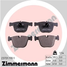 1x ZIMMERMANN 23731.170.1 Bremsbelagsatz Scheibenbremse f�r BMW