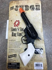 Judge Cap Gun Western Cowboy 8 Ring Shot Plastic Pistol Revolver Prop Gun