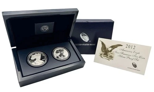 2012-S  San Francisco Proof and Rev. Proof 2-Two Coin American Silver Eagle Set