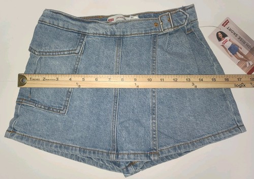 Levi's Girls High Rise Denim Skort Size 10 Stretch Jean Skirt Shorts NWT - Picture 5 of 11