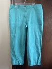 TALBOTS “The Perfect Crop” Women's Capris/Crop Pants Solid Green - Size 16 — photo 1