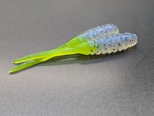 (30) 2" Ribbed Minnow Monkey Milk Chartreuse Crappie Soft Plastic Bait Jigs Grub