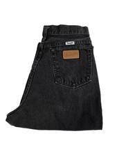 Wrangler Women's Vintage Made In USA High Waist Black Jeans, Size 11/12 X 36