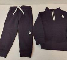 REEBOK - 2 PCS BLACK and White JOGGING SUIT - Size 2T   Preowned