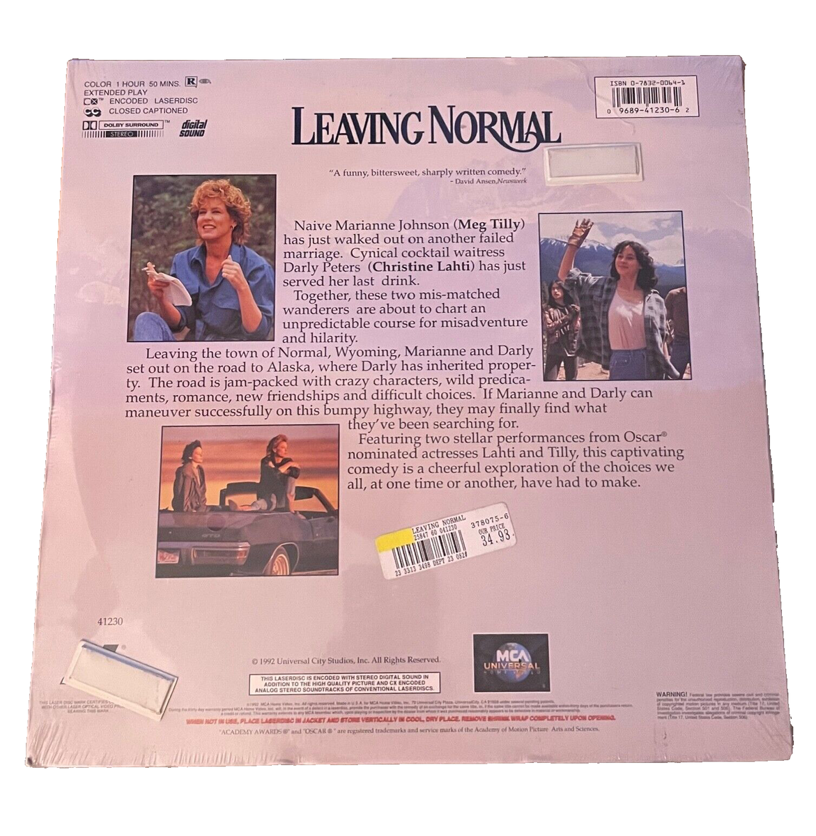 LEAVING NORMAL LASERDISC Sealed NEW 90s Comedy Drama LD Movie