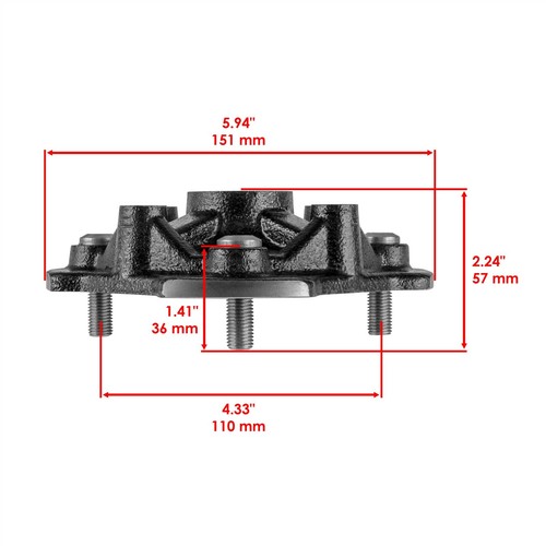 Front Left & Right Wheel Hub For Honda Rancher 420 TRX420FE 4X4 2014-2022 /2x - Picture 2 of 6