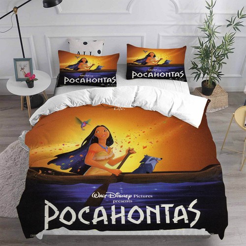 Cosplay Indian Princess Pocahontas 3D Bettbezug Bettwäsche Set Kissenbezug Quilt - Picture 22 of 26