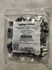 PERFECT VISION NEW CONNECTORS PV6UE-05 50PCS PER BAG RG6 RIDGELOC F FITTINGS