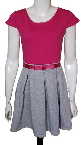 NEU Modagram Damen Kleid Flügelärmel mit eingenähtem Ziergürtel UK 10-12 - Bild 1 von 31