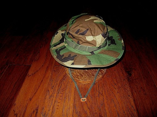 BOONIE HAT WOODLAND CAMOUFLAGE RIP-STOP 