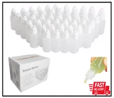 Eldwivz Plastic Eye Dropper Bottle: 50 Pcs 10 Ml Empty Small Squeeze Bottles for